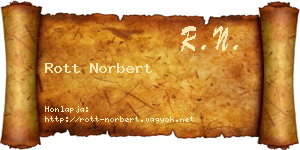 Rott Norbert névjegykártya